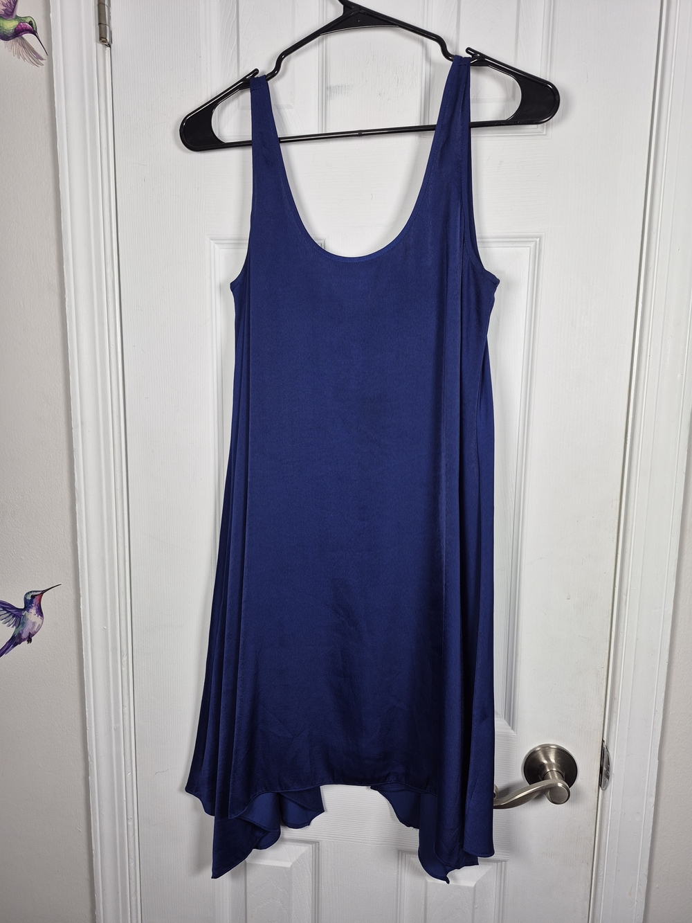 BCBGMAXAZRIA Royal Blue Handkerchief Hem Y2K Fairycore Dress XS